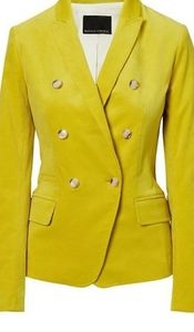 Banana Republic yellow corduroy blazer, size 12